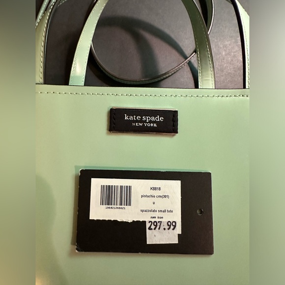 Kate Spade $298 MSRP NWT Spazzolato Small Tote, Pistachio Cream - Picture 12 of 16